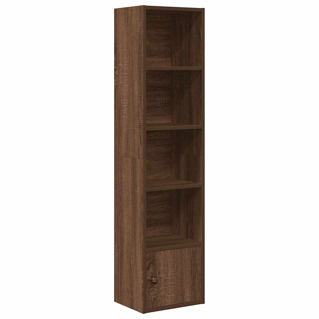 Bookcase Brown Oak 31x24x127 cm Engineered Wood